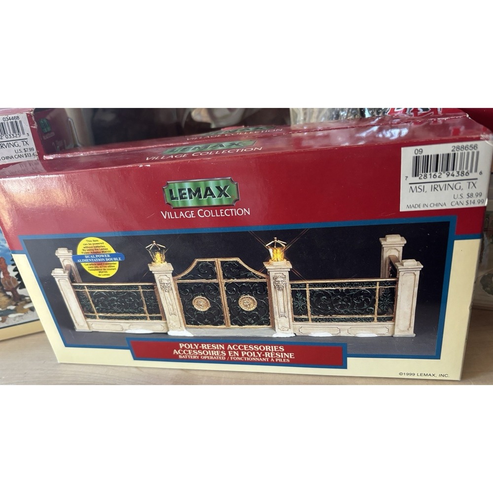 Vtg Lemax Christmas LOT of 12 NIP Village Mountain 29 Tree Victorian Fence Light - Picture 4 of 13